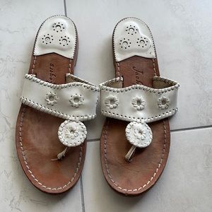 Jack Rogers white sandals